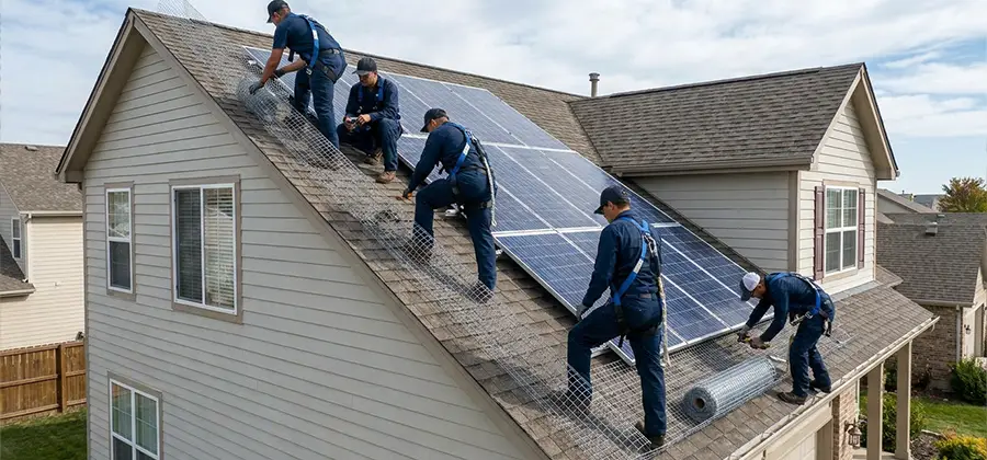 Pigeon Wire for Solar Panels in Union City